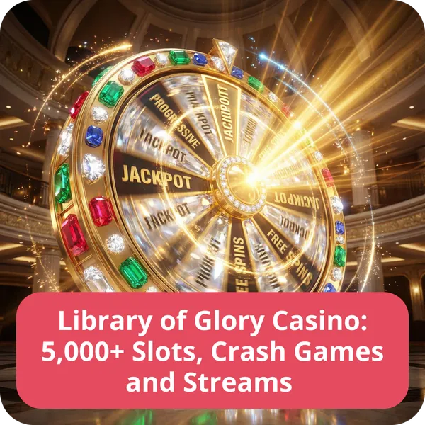 Library of Glory Casino: 5,000+ Slots, Crash Games and Streams